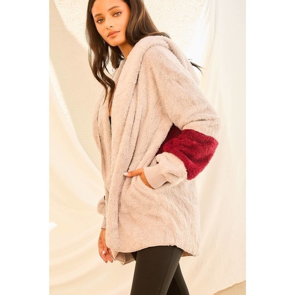 💥Hooded Teddy Jacket With Pockets - Picture 7 of 9